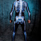 Halloween Long Sleeve Tights See-through Skeleton 3D Printed One-piece EX-STOCK