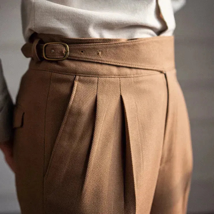 High Waist Straight leg British Business Office Work trouser for men - EX-STOCK CANADA