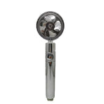Propeller Driven Shower Head With Stop Button And Cotton Filter Turbocharged High Pressure Handheld Shower Nozzle - EX-STOCK CANADA