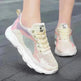 Casual Colorblock Lace-up Sneakers Girls Versatile Breathable Lightweight Walking Running Shoes - EX-STOCK CANADA