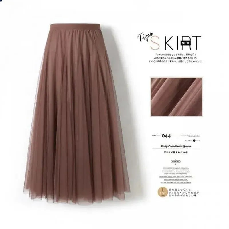 Pleated Mesh Midi Skirt – Women's Prairie Swing Skirt - EX-STOCK CANADA