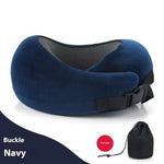 Soft Memory Foam Travel Neck Pillow U Shape Adjustable Support Comfortably Sleeping On Plane Car Office Noon Break - EX-STOCK Canada