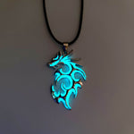 Fashion Trendy Men's Domineering Luminous Flame Dragon Necklace EX-STOCK