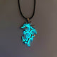 Fashion Trendy Men's Domineering Luminous Flame Dragon Necklace EX-STOCK