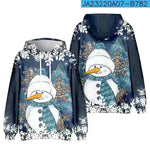 Christmas Snowman Personalized Printed Hoodie Sweatshirts - EX-STOCK CANADA