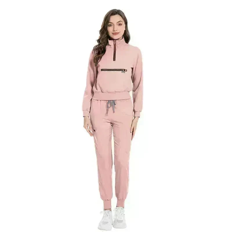 Leisure Jogging Surgical Gown Split Hospital Surgical Gown Stretch Nurse Suit EX-STOCK