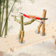 Bamboo Man Fighting Figure Toy – Kids Wooden Battle Game for Ages 4–14