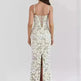 Women White Lace Wedding Dinner Party Cocktail Bodycon Spaghetti Strap Split Long Dress - EX-STOCK CANADA