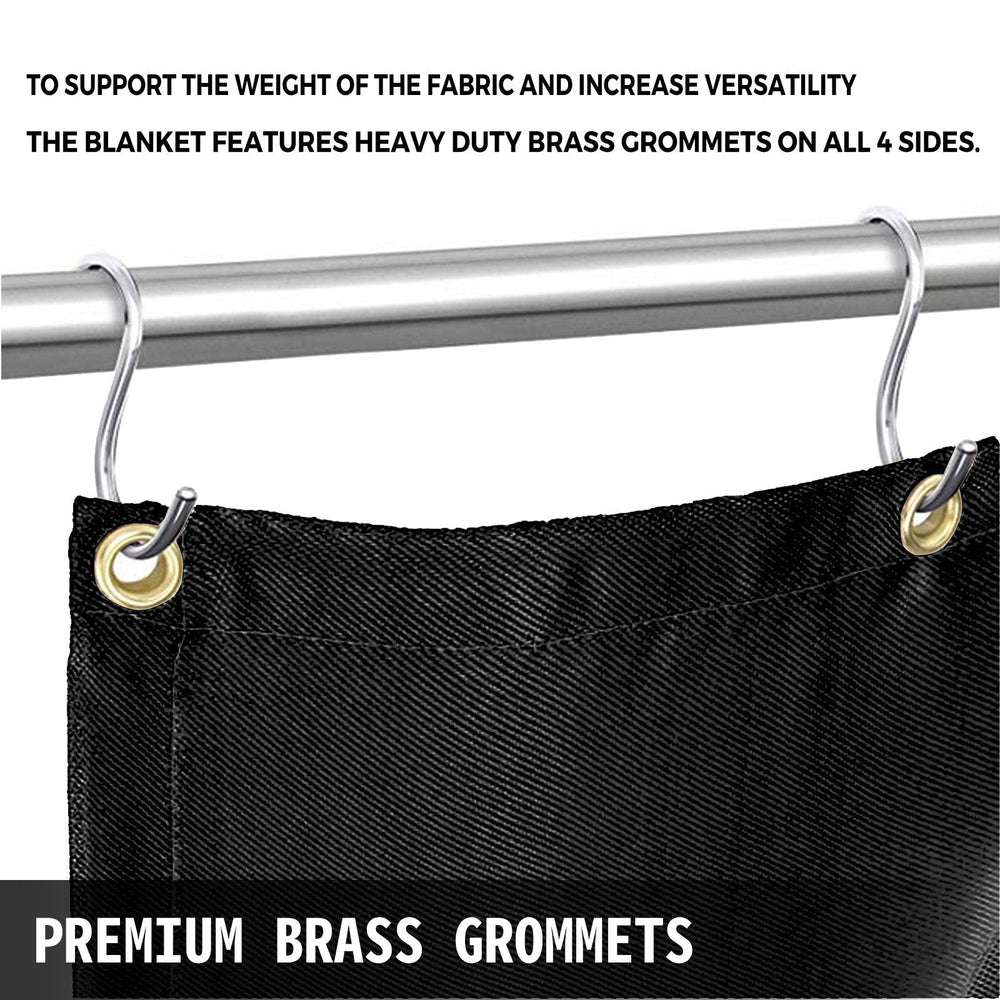 8 X 10 Ft Welding Blanket Black Fiberglass Blanket Portable Fiberglass Fire Retardant Blanket Welding Mat Welding Fireproof Thermal Resistant Insulation With Carry Bag EX-STOCK