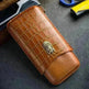 Portable Luxury Cubinski Gothic Moisturizing Leather Cigar Case - EX-STOCK CANADA