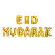Eid Mubarak Foil Balloon Set – Silver Gold Rose Gold Letter & Crescent Balloons