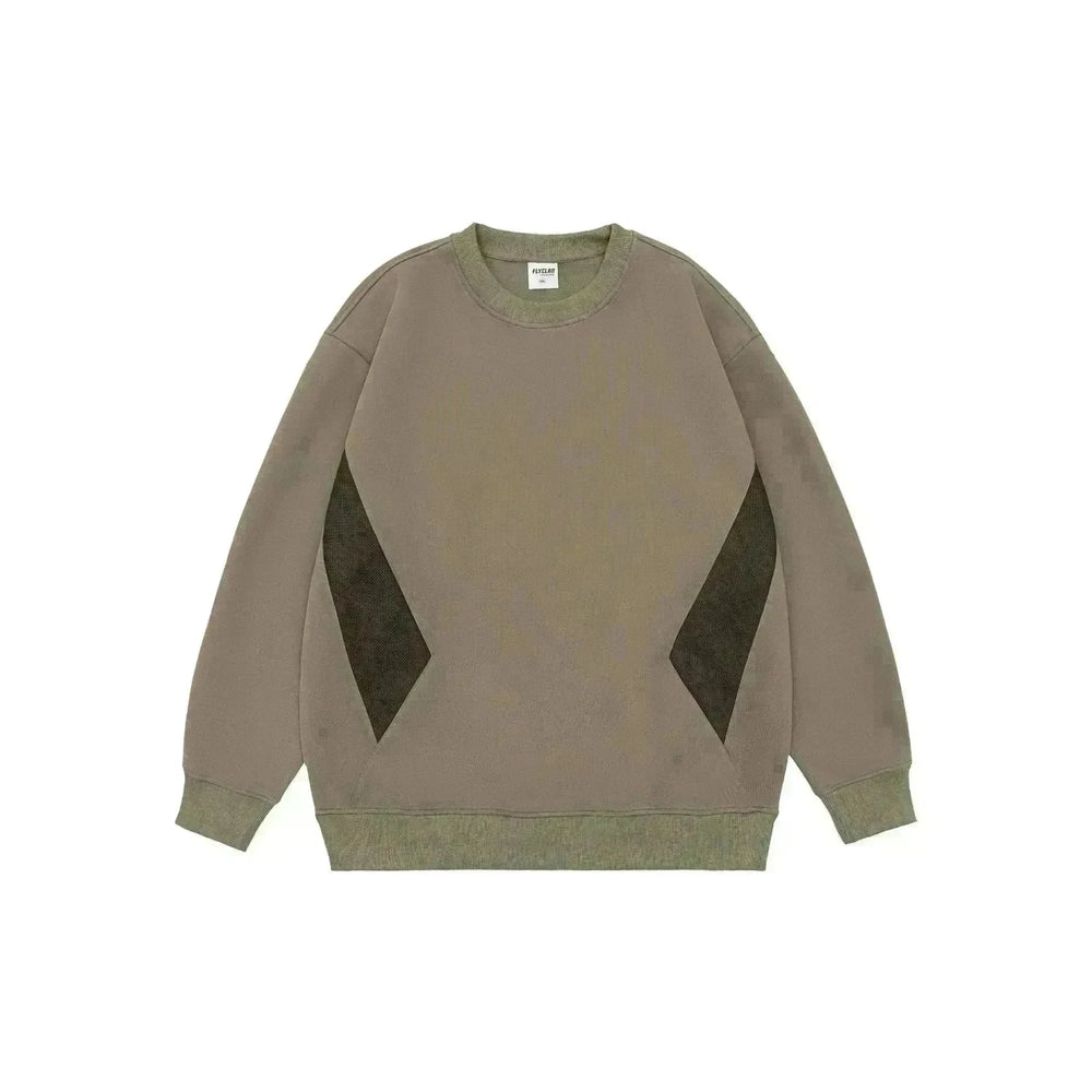 Retro plain Round Neck Pullover Sweater top For Men - EX-STOCK CANADA