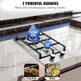 Gas Cooktop 12 Inch, Max 12250BTU 2 Burners Built-in Stainless Steel Gas Stove Top, LPG NG Convertible Dual Fuel Natural Gas Hob With Thermocouple Protection EX-STOCK
