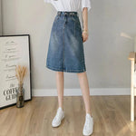 Summer Design Denim Skirt Mid-length Jeans Skirt - EX-STOCK CANADA