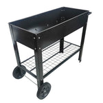 Mobile Metal Raised Garden Bed Cart With Legs, Elevated Tall Planter Box With Wheels For Outdoor Indoors House Patio  Vegetables Tomato DIY Herb Grow -Black EX-STOCK