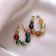 Peacock Agate Jade Beaded Earrings - EX-STOCK CANADA