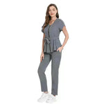 Nurse Lace-up Waist Retraction Surgical Gowns Female Separate Suit Hospital Short Sleeve Brush Hand Clothes Hand Washing Clothes - EX-STOCK CANADA