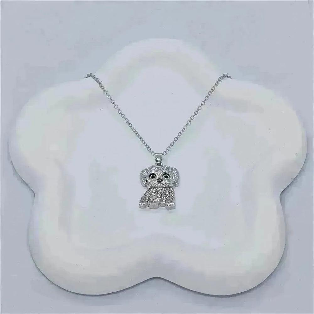 Eco-friendly Zinc Alloy Die Casting Puppy Pendant Necklace - EX-STOCK CANADA