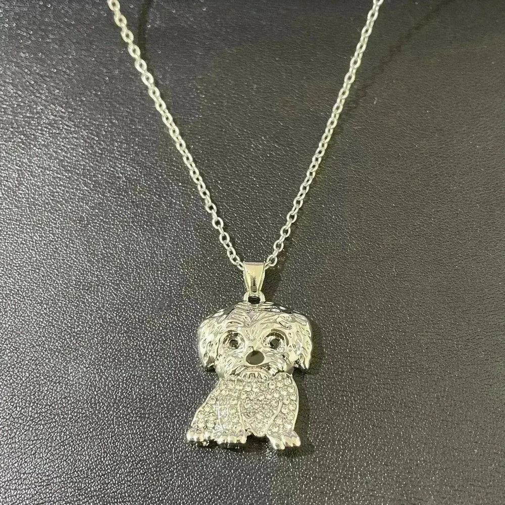 Eco-friendly Zinc Alloy Die Casting Puppy Pendant Necklace - EX-STOCK CANADA