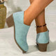 Chunky Heel Round Toe Ankle Boots With Side Zipper Design Fashion Fall Winter Short Boots For Women Shoes - EX-STOCK CANADA