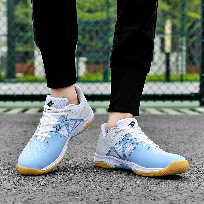 Zapatillas Deportivas Transpirables para Entrenamiento de Vóleibol – Zapatos Deportivos Unisex con Suela de Tendón Azul y Negro