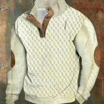 Half Button Sweinshirt Winter 3D Impresión digital Digital Rewe Teck