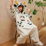One Piece Pajamas Women's Coral Wool In Winter