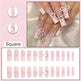 24 PCS Bowbowknot Nail Art, Long Length Long Water Pipe Fake Nails,Square Head Nail Tips False Nail EX-STOCK Canada 