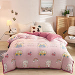 Plush Thick Snowflake Duvet Cover Single Piece Flannel EX-STOCK Canada 
