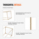 10PCS 31.5inch High Wedding Flower Stand, With Acrylic Laminate,Metal Vase Column Geometric Centerpiece Stands, Gold Rectangular Floral Display Rack For Events Reception, Party Decoration EX-STOCK
