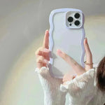 Wave Border Mobile Phone Case Solid Color Simple Candy Color - EX-STOCK CANADA