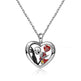 Halloween Heart-shaped Skull Necklace With Rhinestones Couple Love Clavicle Necklace Men And Women Jewelry Accessories EX-STOCK