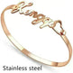 Customized Name Bracelet Personalized Custom Bangles Stainless Steel Jewelry - EX-STOCK CANADA