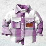 Baby Boy Cashmere Flannel Checkered button Shirt jacket kids - EX-STOCK CANADA