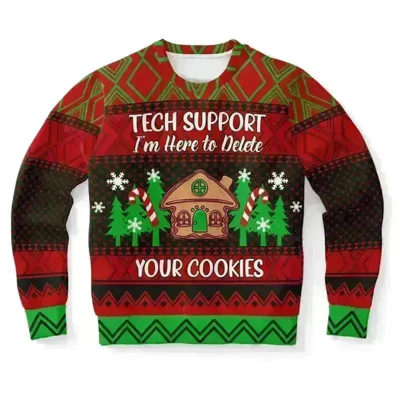 Autumn And Winter Pullover Sweatshirt Loose Large Size Couple Christmas Round Neck sweater - EX-STOCK CANADA