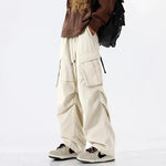 Overalls Men's Retro Trendy Pleated Straight-leg Baggy Cargo Pant Trousers Casual - EX-STOCK CANADA