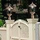Vintage Gold Solar Pillar Headlight With Dimmable LED-2 Pack Landscape Pathway Light - EX-STOCK CANADA