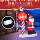 8.2FT Lighted Christmas Inflatable Decoration, Inflatable Black Santa & Road Sign, Funny Blow Up Yard Decorations With Built-in LED Lights For Holiday Party Front Yard Lawn Garden Decor EX-STOCK Canada 