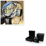 Men Watch Skeleton Automatic Quartz Watch Gold Skeleton Vintage Man Watch Mens Watches Top Brand Luxury