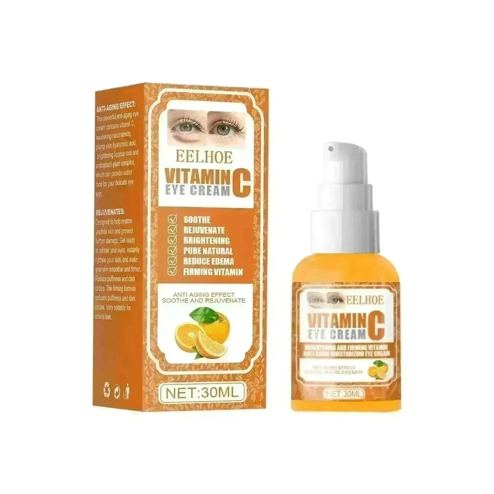 EELHOE Vitamin C Eye Cream Brightens Dark Circles Soothes Rejuvenates Anti-Aging Removes Eye Wrinkles - EX-STOCK CANADA