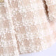 Elegant Luxury Lapel Long Sleeved Double Breasted Check tweed Blazer Women - EX-STOCK CANADA