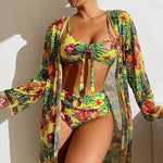 Women's Long Blouse Split Bikini Plus Size Suit - EX-STOCK CANADA