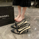 2026 Neue Ankunft Geschlossene Damenabsätze, Sommer Offene Spitz-Toe Stiletto-Sandalen mit Schleife & Tüll, Sexy Einzel-Pumps 