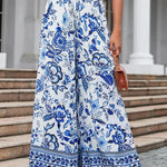 Printed Comfortable Casual High Waist  Wide-leg Floral Palazzo Trousers women