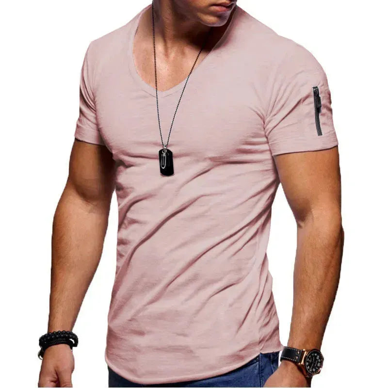 Men's Short Sleeve Cotton Casual Polo T shirt