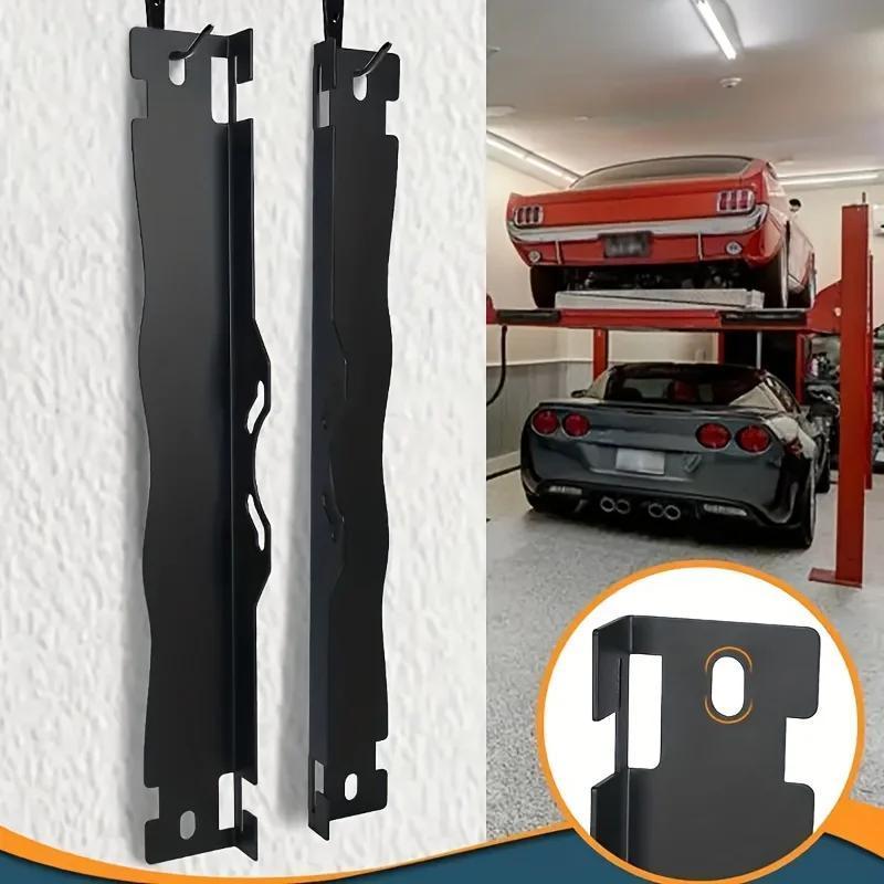 Heavy-duty Four-wheel Alignment Tool Pair, Upgraded Wheel Alignment Plate With Hanging Hole, Black And Silver EX-STOCK
