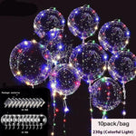 LED Glowing Balloon Party Decoration – 20" TPU Glow Balloons with Color Light Options