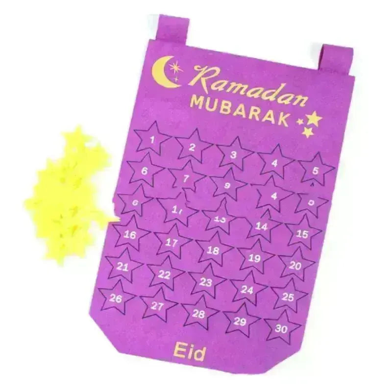 Eid Ramadan Decorated Arab Fabric Wall Calendar - EX-STOCK CANADA