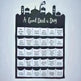 Eid Ramadan Decorated Arab Fabric Wall Calendar - EX-STOCK CANADA