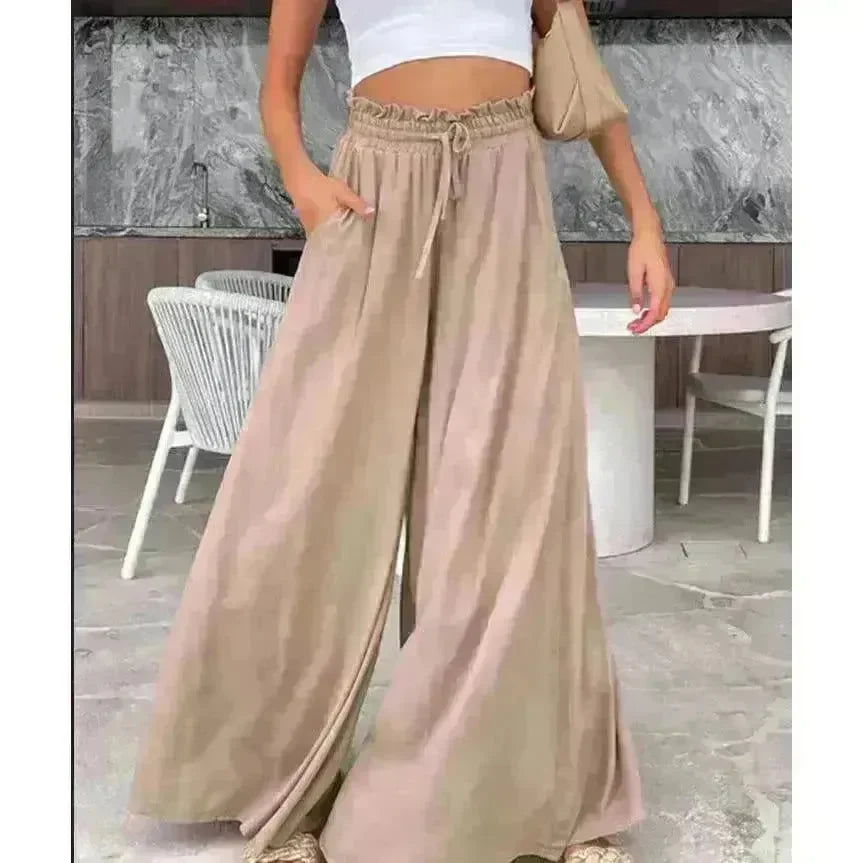 Elastic Waist Fashion Casual Wide-leg Pants For Women - EX-STOCK CANADA